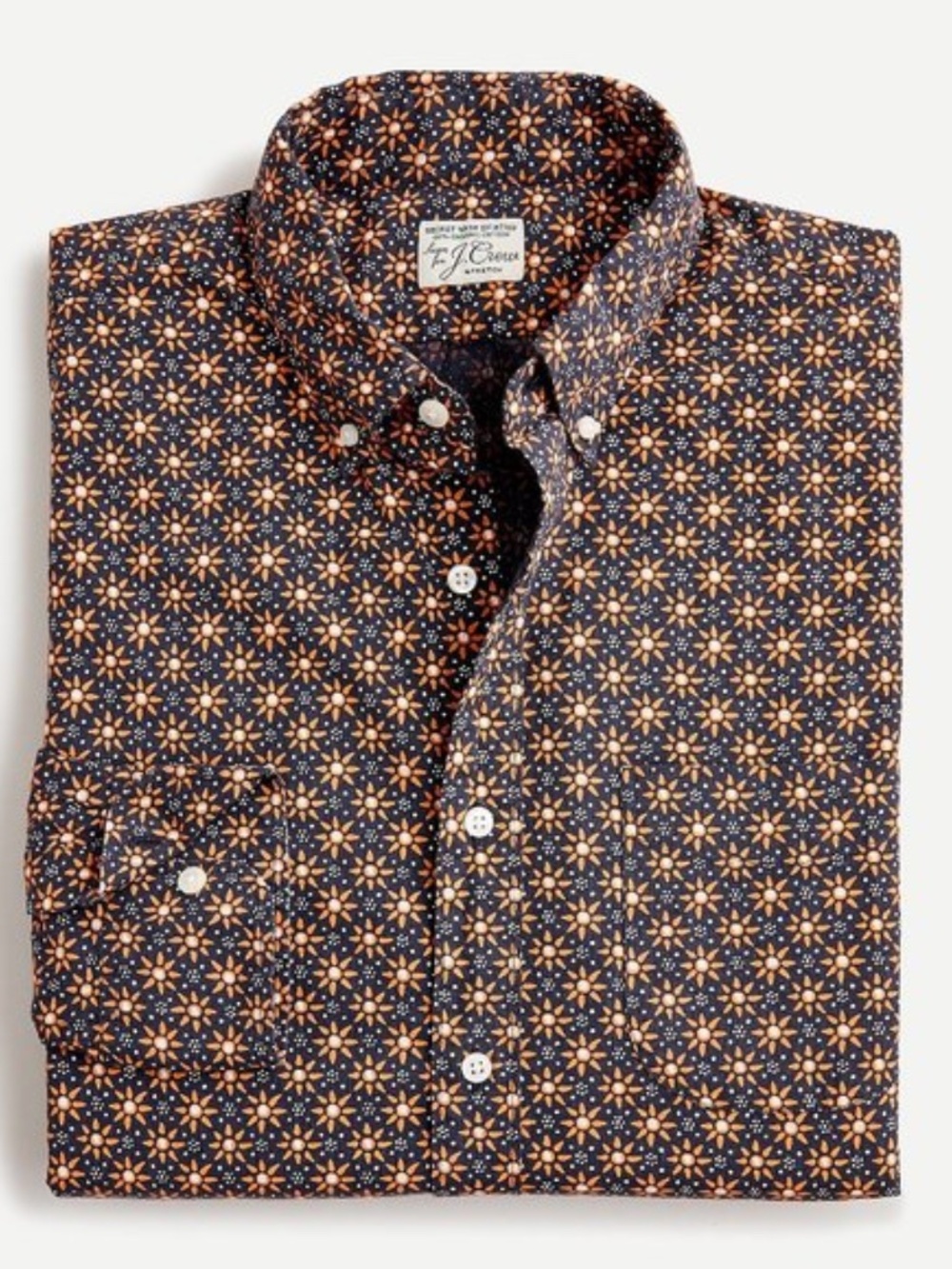 J. Crew Slim Stretch Secret Wash Cotton Poplin Button Down Shirt